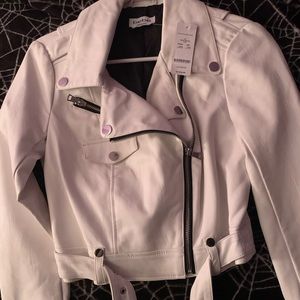 White leather jacket